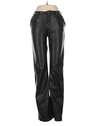 Pre-owned Hollister Faux Leather Pants In Black