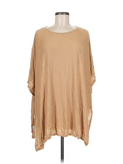 Pre-owned Ann Taylor 3/4 Sleeve T-shirt In Brown