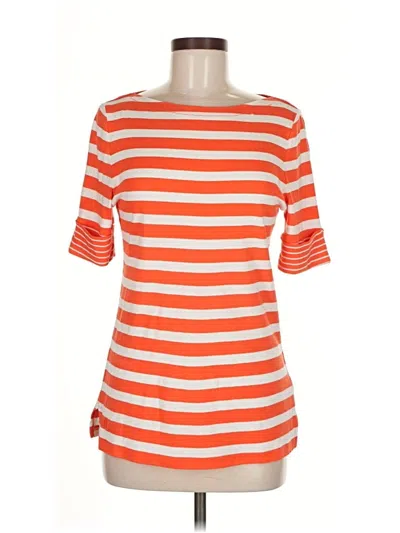 Pre-owned Polo Ralph Lauren 3/4 Sleeve T-shirt In Orange