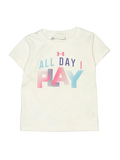 Pre-owned Under Armour Kids' Short Sleeve T-shirt In White