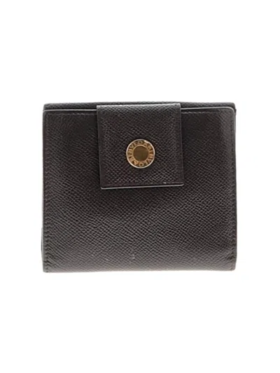 Pre-owned Bvlgari Leather Wallet In Brown