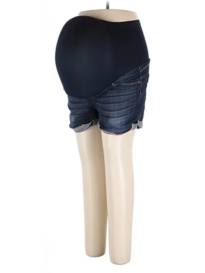 Pre-owned Bella Vida Maternity Denim Shorts In Blue