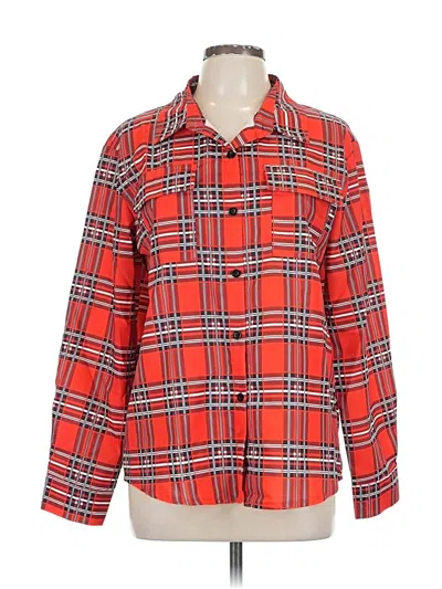 Pre-owned Unbranded Long Sleeve Blouse In Red