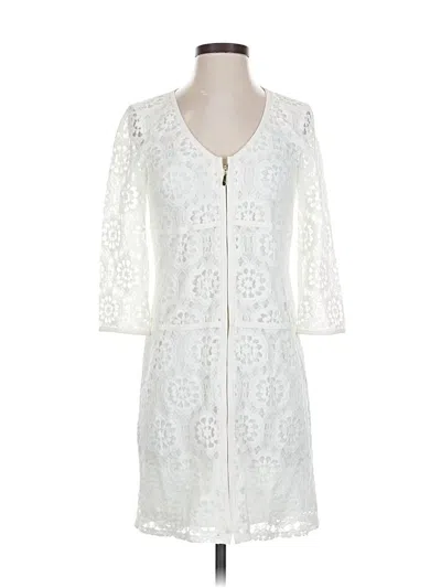 Pre-owned Laundry By Shelli Segal Casual Dress In White