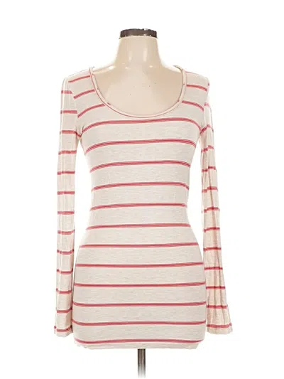 Pre-owned Caslon 3/4 Sleeve T-shirt In White