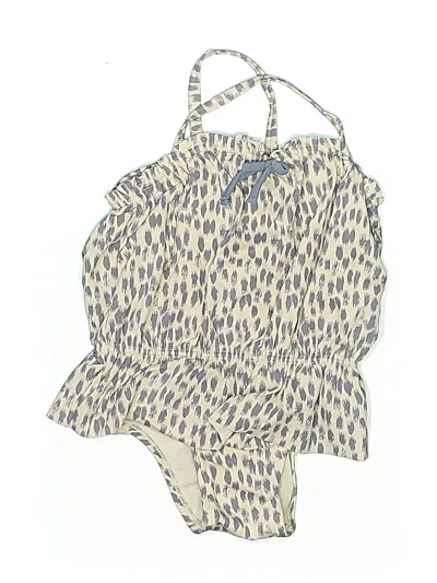 Pre-owned Gap Kids' Two Piece Swimsuit In White
