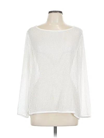 Pre-owned Banana Republic Long Sleeve Blouse In White