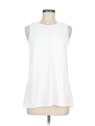 Pre-owned Athleta Sleeveless Blouse In White