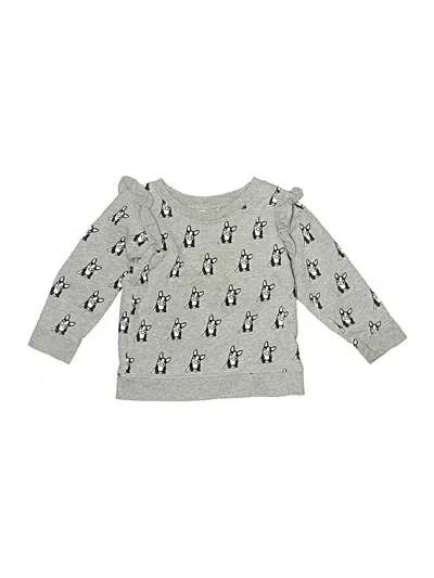 Pre-owned Monica + Andy Kids' 3/4 Sleeve T-shirt In Gray