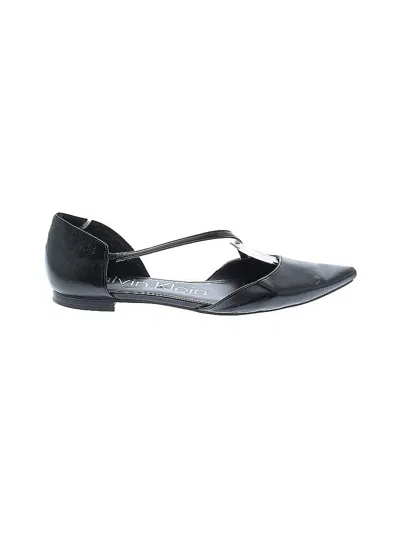 Pre-owned Calvin Klein Flats In Black