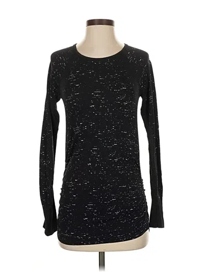 Pre-owned Athleta Long Sleeve T-shirt In Black