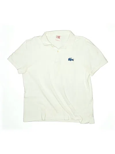 Pre-owned Lacoste Kids' Short Sleeve Polo Shirt In White