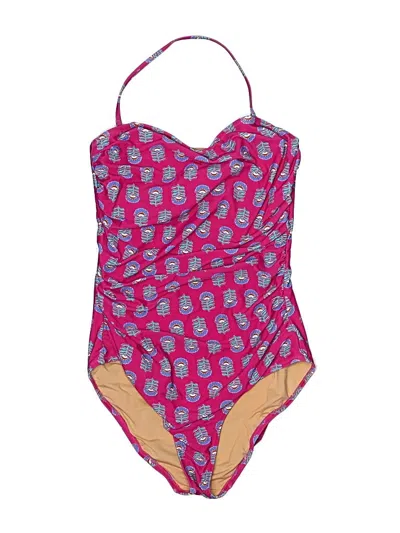 Pre-owned J.crew Factory Store One Piece Swimsuit In Purple