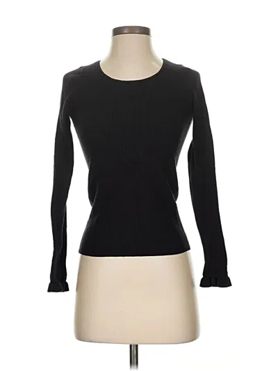 Pre-owned Ann Taylor Long Sleeve T-shirt In Black