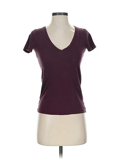 Pre-owned J.crew Factory Store Short Sleeve T-shirt In Burgundy