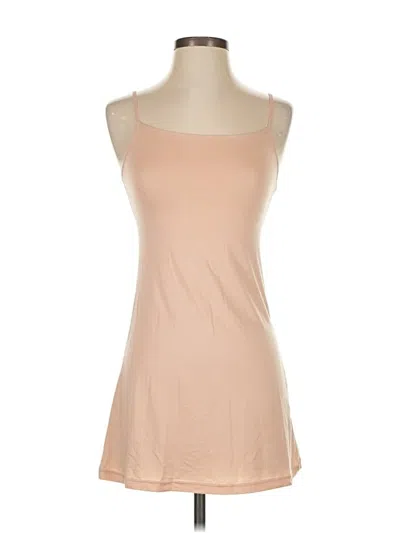 Pre-owned Uniqlo Tank Top Tan Strapless Neckline Tops In Brown