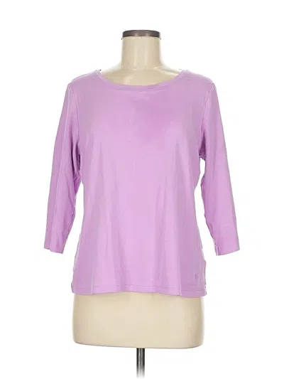 Pre-owned Isaac Mizrahi Live 3/4 Sleeve T-shirt In Purple