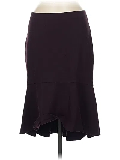 Pre-owned Ann Taylor Formal Skirt In Burgundy