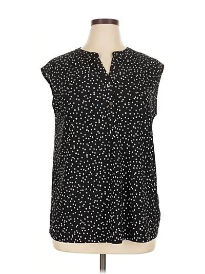 Pre-owned Anne Klein Sleeveless Blouse In Black