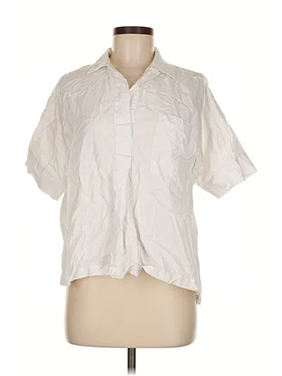 Pre-owned Everlane Short Sleeve Polo Shirt In White