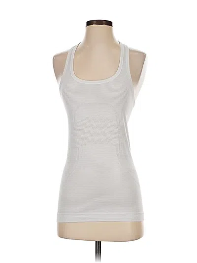Pre-owned Lululemon Athletica Tank Top Silver Halter Neckline Tops