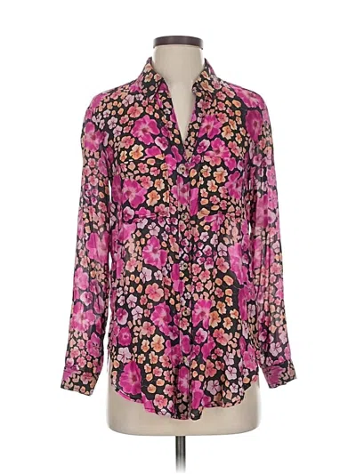 Pre-owned Pilcro Long Sleeve Blouse In Pink