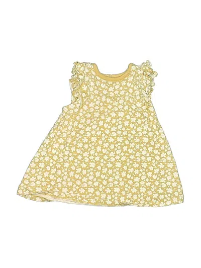 Pre-owned Assorted Brands Babies' Sleeveless Top Yellow Ruffles Neckline Tops