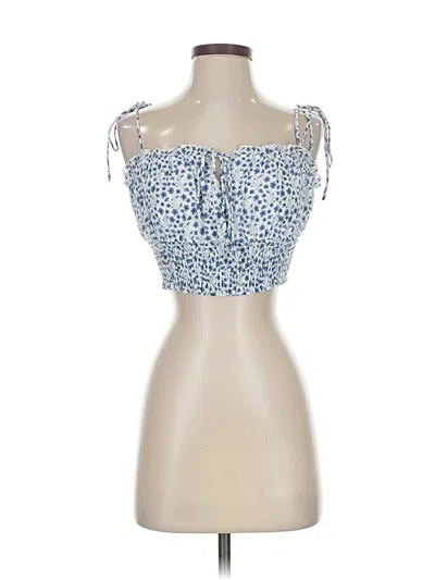 Pre-owned Princess Polly Sleeveless Blouse In Blue