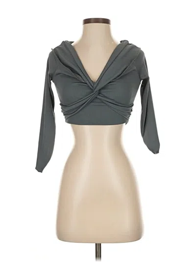 Pre-owned Club L Tank Top Gray Cowl Neck Tops