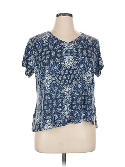 Pre-owned Style & Co Short Sleeve T-shirt In Blue