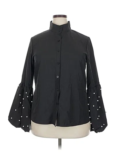 Pre-owned Unbranded 3/4 Sleeve Blouse In Black