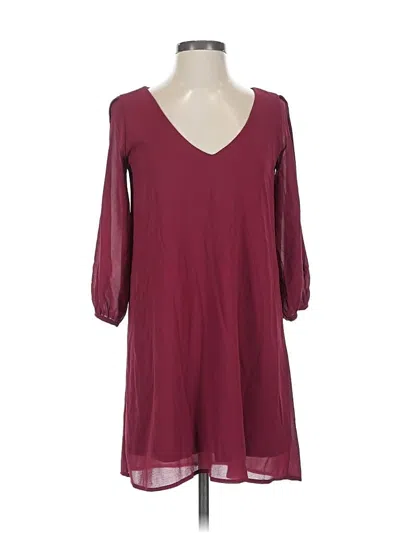 Pre-owned Lulus Casual Dress In Burgundy