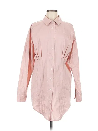 Pre-owned Free People Long Sleeve Button Down Shirt In Pink