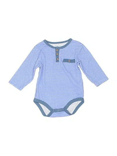 Pre-owned Rene Rofe Babies' Long Sleeve Onesie In Blue