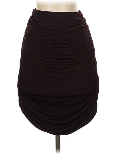 Pre-owned Norma Kamali Casual Skirt In Burgundy