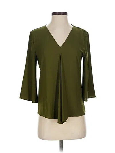 Pre-owned Ann Taylor 3/4 Sleeve Blouse In Green