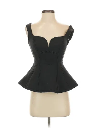 Pre-owned Nanette Lepore Sleeveless Top Black Strapless Neckline Tops