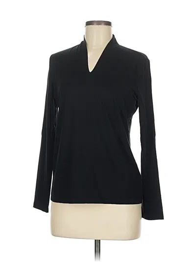 Pre-owned Talbots Long Sleeve T-shirt In Black