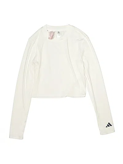 Pre-owned Adidas Originals Kids' Long Sleeve T-shirt In White