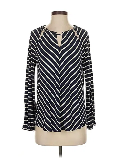 Pre-owned Chico's Long Sleeve Blouse In Blue