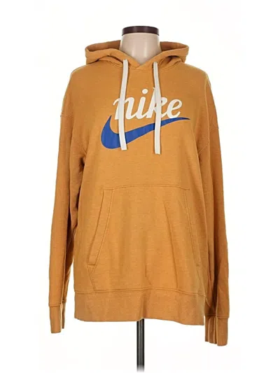 Pre-owned Nike Pullover Hoodie In Gold