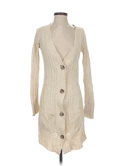 Pre-owned James Perse Cardigan Sweater In White