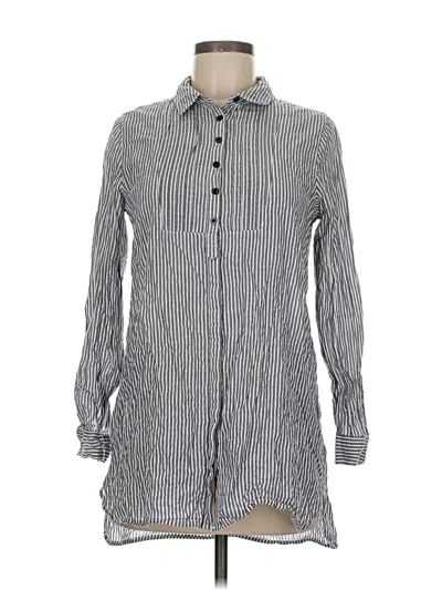 Pre-owned Forever 21 Long Sleeve Button Down Shirt In Gray