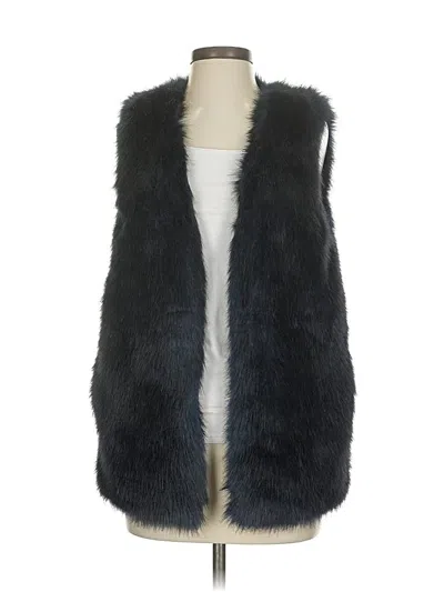 Pre-owned Forever 21 Faux Fur Vest In Black