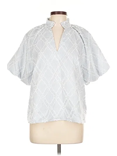 Pre-owned Assorted Brands Short Sleeve Blouse In Blue