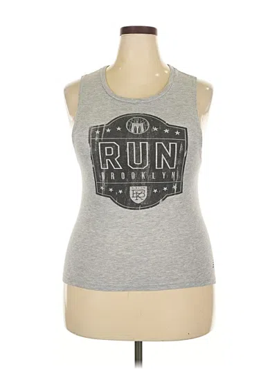 Pre-owned New Balance Tank Top Silver Halter Neckline Tops