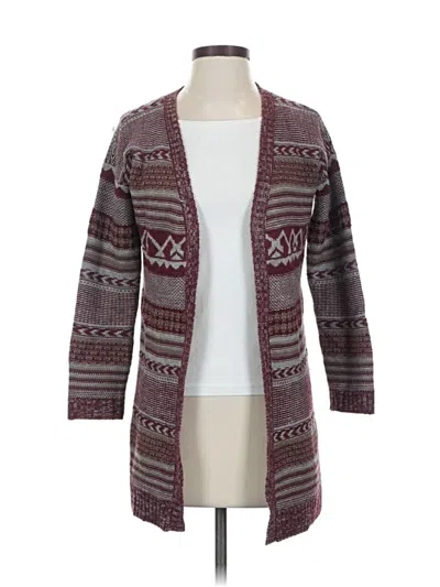Pre-owned Hippie Rose Cardigan Sweater In Burgundy