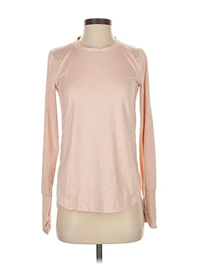 Pre-owned Athleta Long Sleeve T-shirt In Pink
