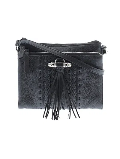 Pre-owned Brighton Leather Crossbody Bag In Black