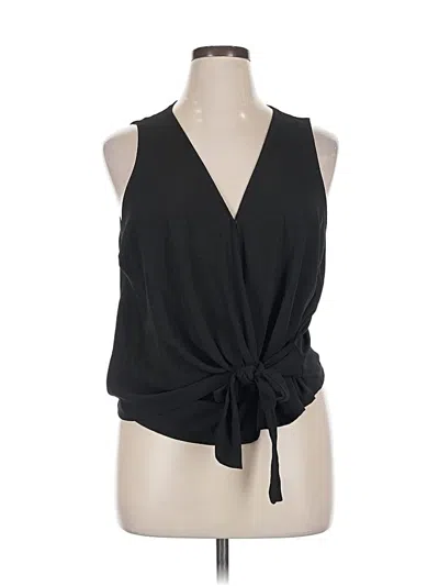 Pre-owned All In Favor Sleeveless Blouse In Black